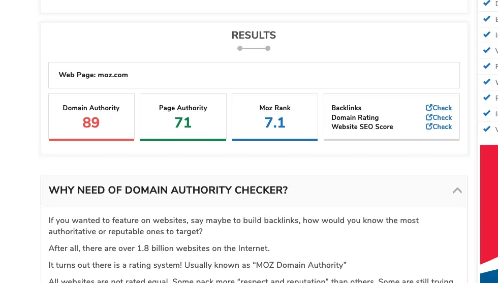 Cara Cek DA PA dengan Tool SEO Checker