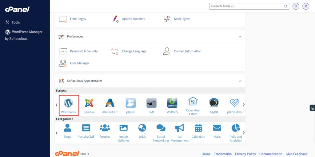 Install Fitur WordPress