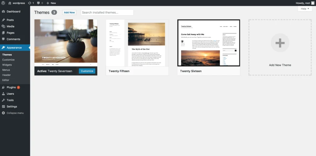 Pilih Tema dan Tampilan Website