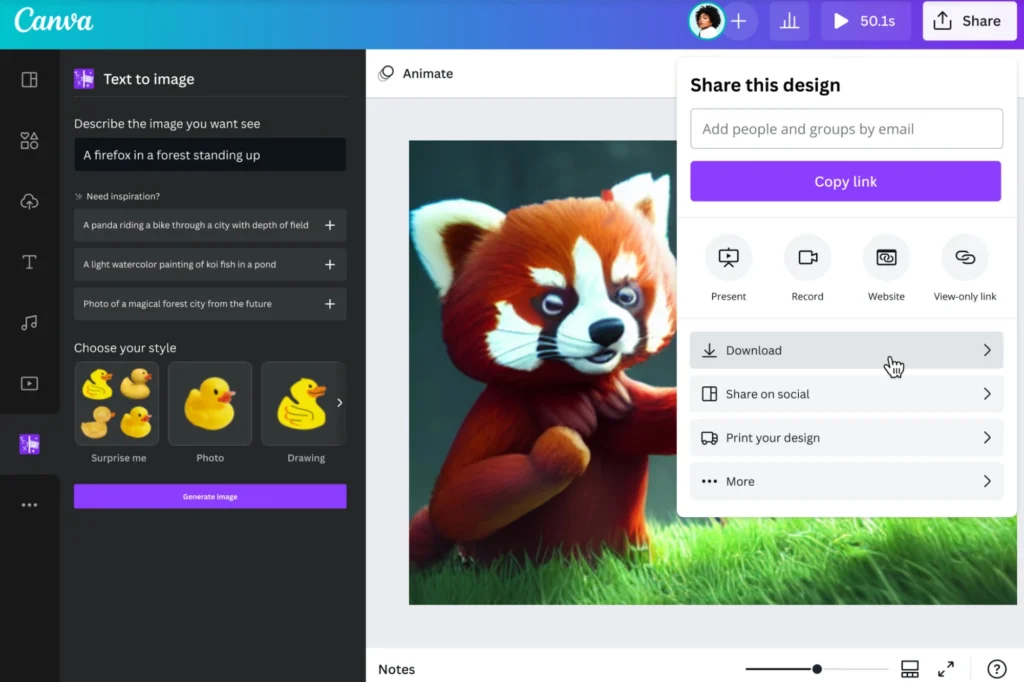 Situs Web Portofolio: Canva