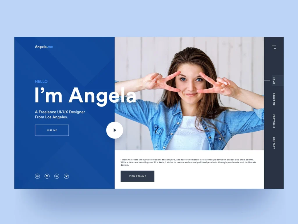 Pilih Desain Portofolio yang Menarik