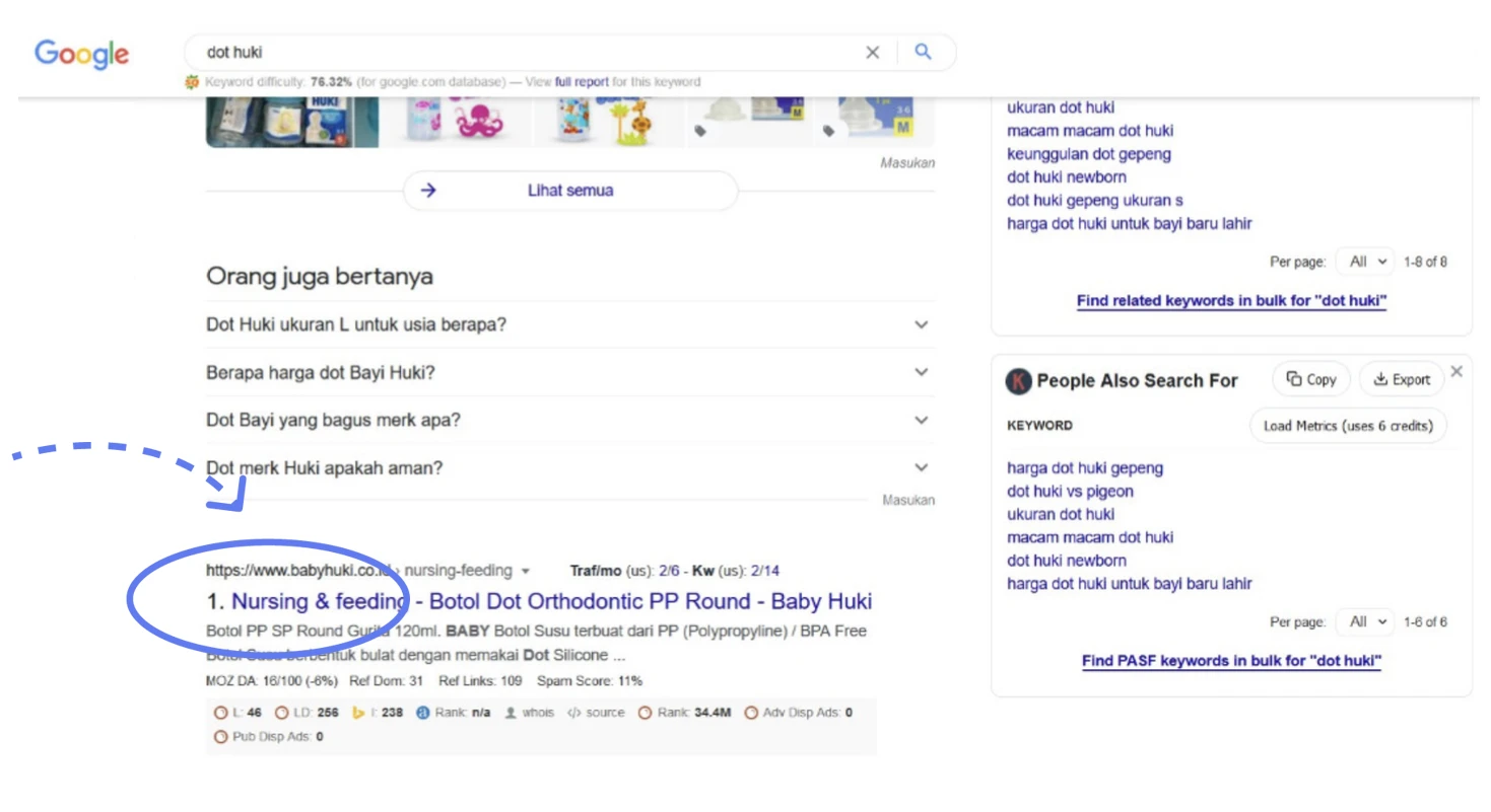 Bagaimana Hasil Dari Layanan SEO Optimaise terhadap website Babyhuki