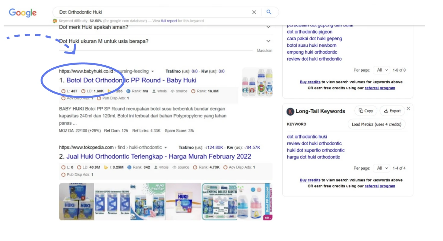 Bagaimana Hasil Dari Layanan SEO Optimaise terhadap website Babyhuki