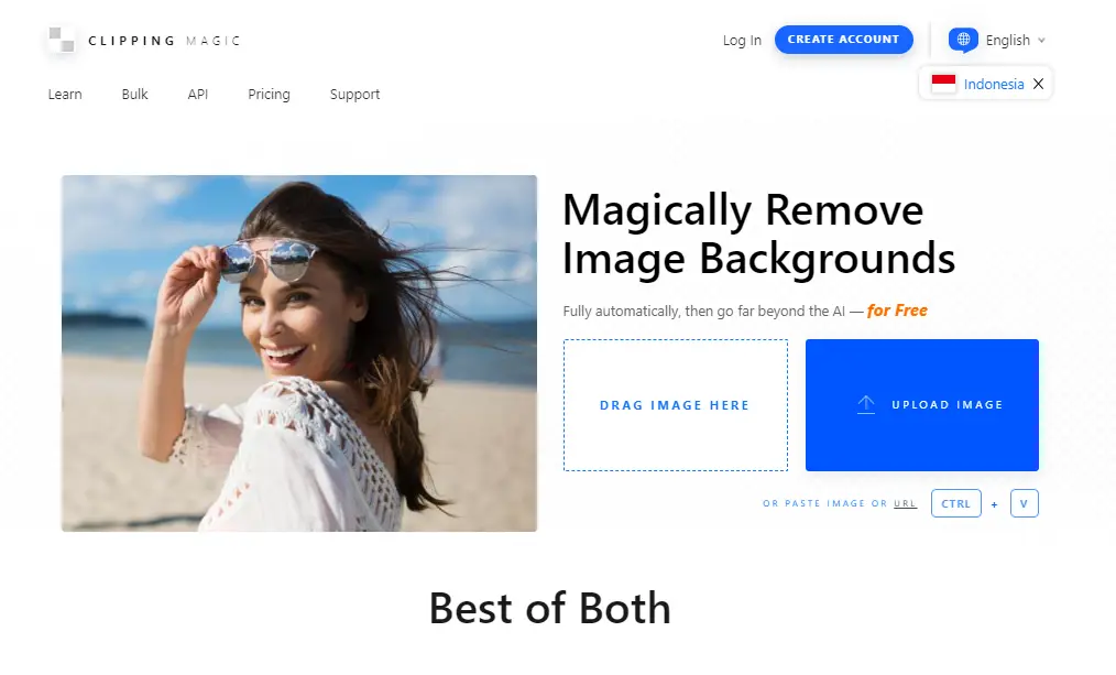 clipping magic untuk background biru pas foto