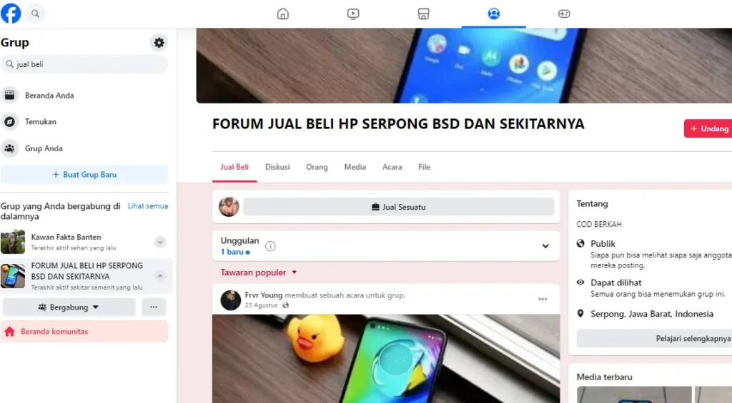 gabung di grup facebook