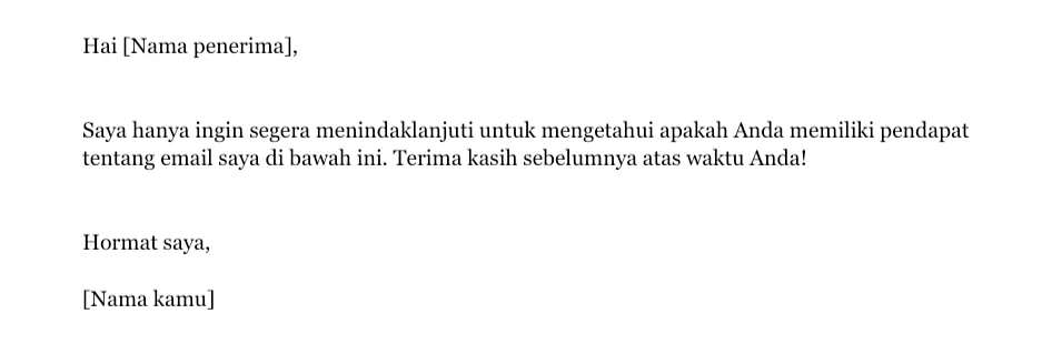 Kirim Email Tindak Lanjut