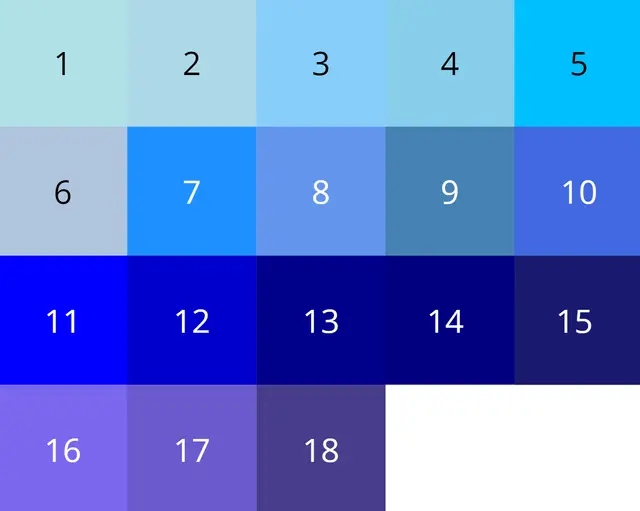 kode html warna biru