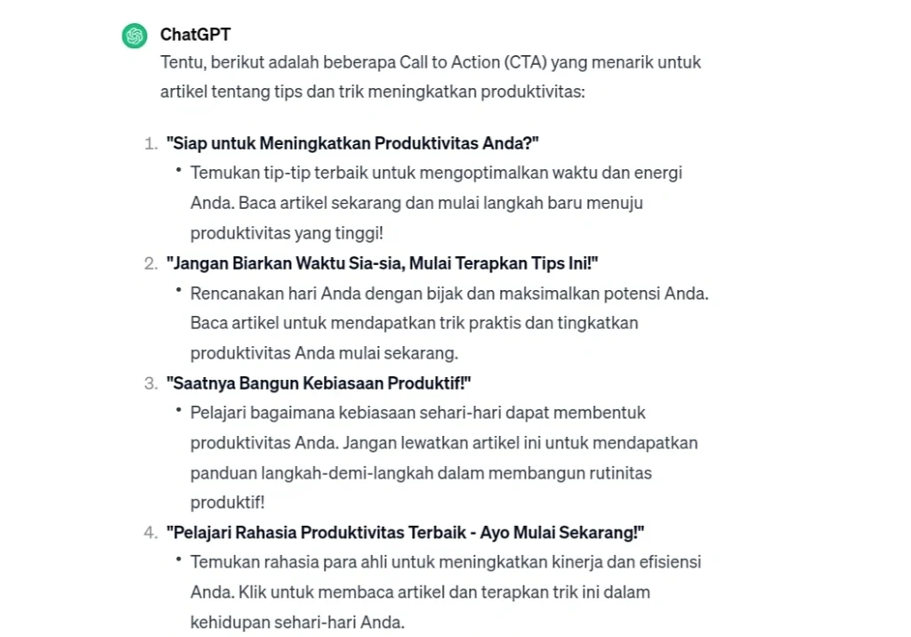 Membuat Call to Action (CTA) yang Menarik