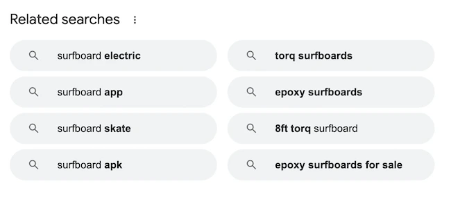 Google Related Searches