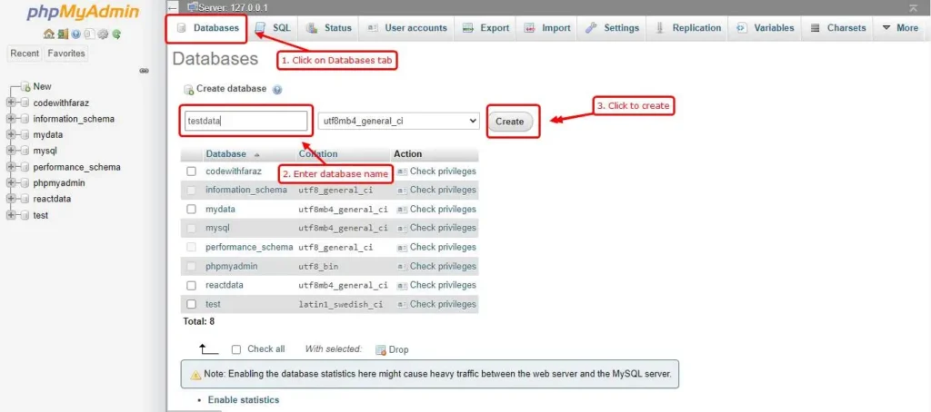 Membuat Database localhost/phpMyAdmin di Windows
