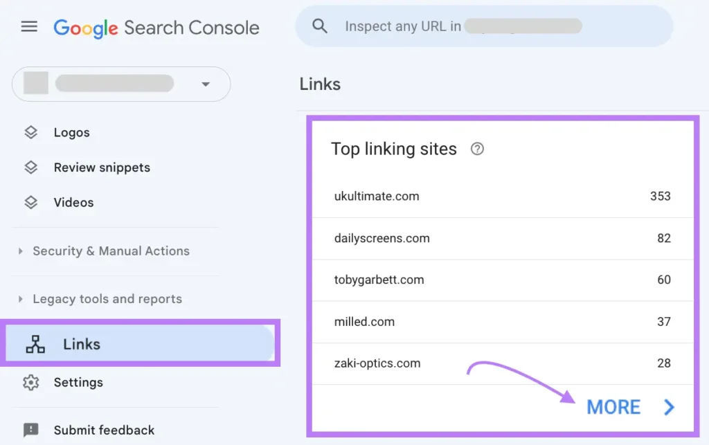 Periksa Toxic Backlinks dengan Google Search Console