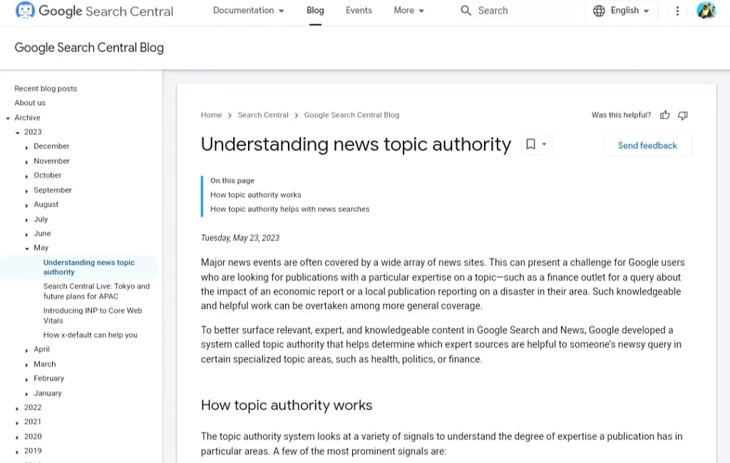 Topic Authority pada Mei