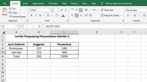 Cara Menghitung Persentase Proporsi