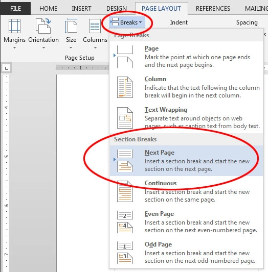 Cara Membuat Halaman Berbeda di Word