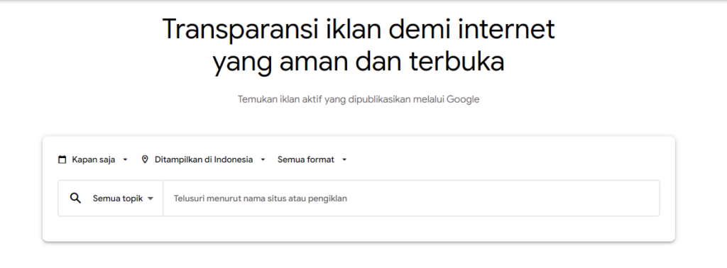 Cara Mengakses Google Ads Library