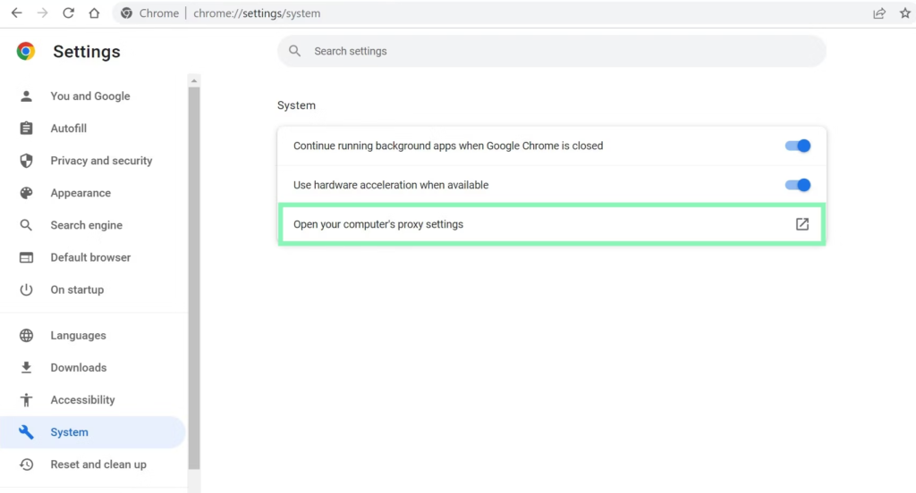 Cara Setting Proxy Browser Chrome