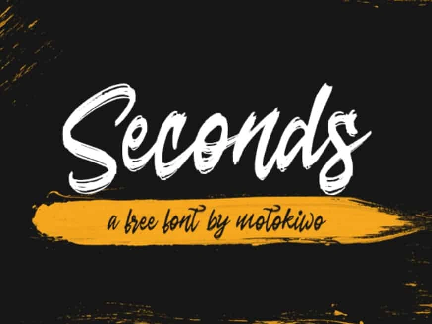 Font Huruf Sambung Seconds