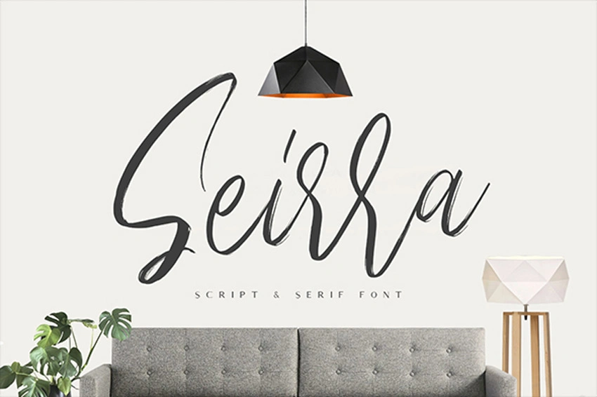 Font Seirra Script and Serif
