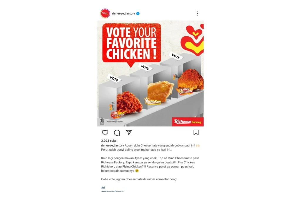 Pemilu dan Memilih Ayam Goreng Reechese Factory