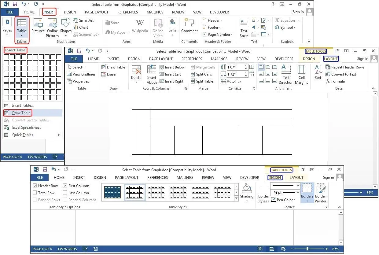 Cara Membuat Tabel di Word dengan Fitur Draw Table