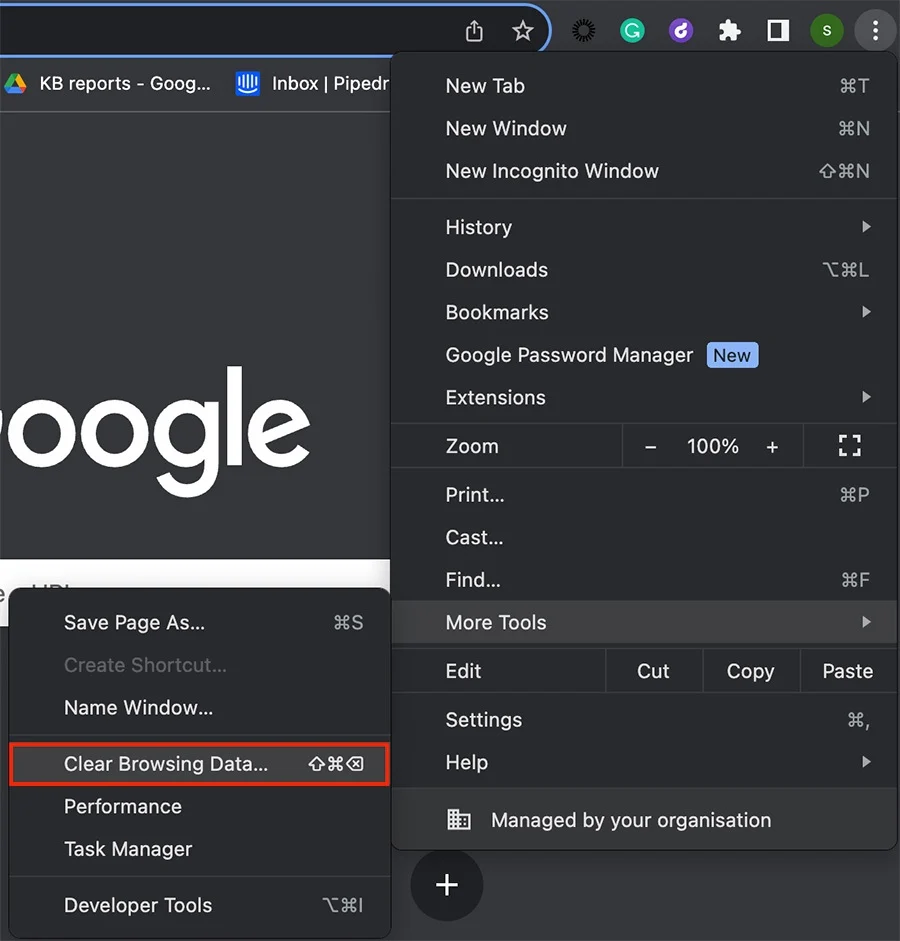 Hapus Cache di Chrome