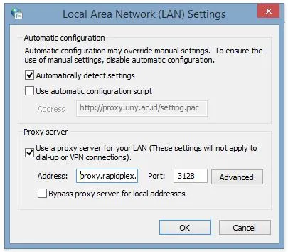 Nonaktifkan Fitur Proxy