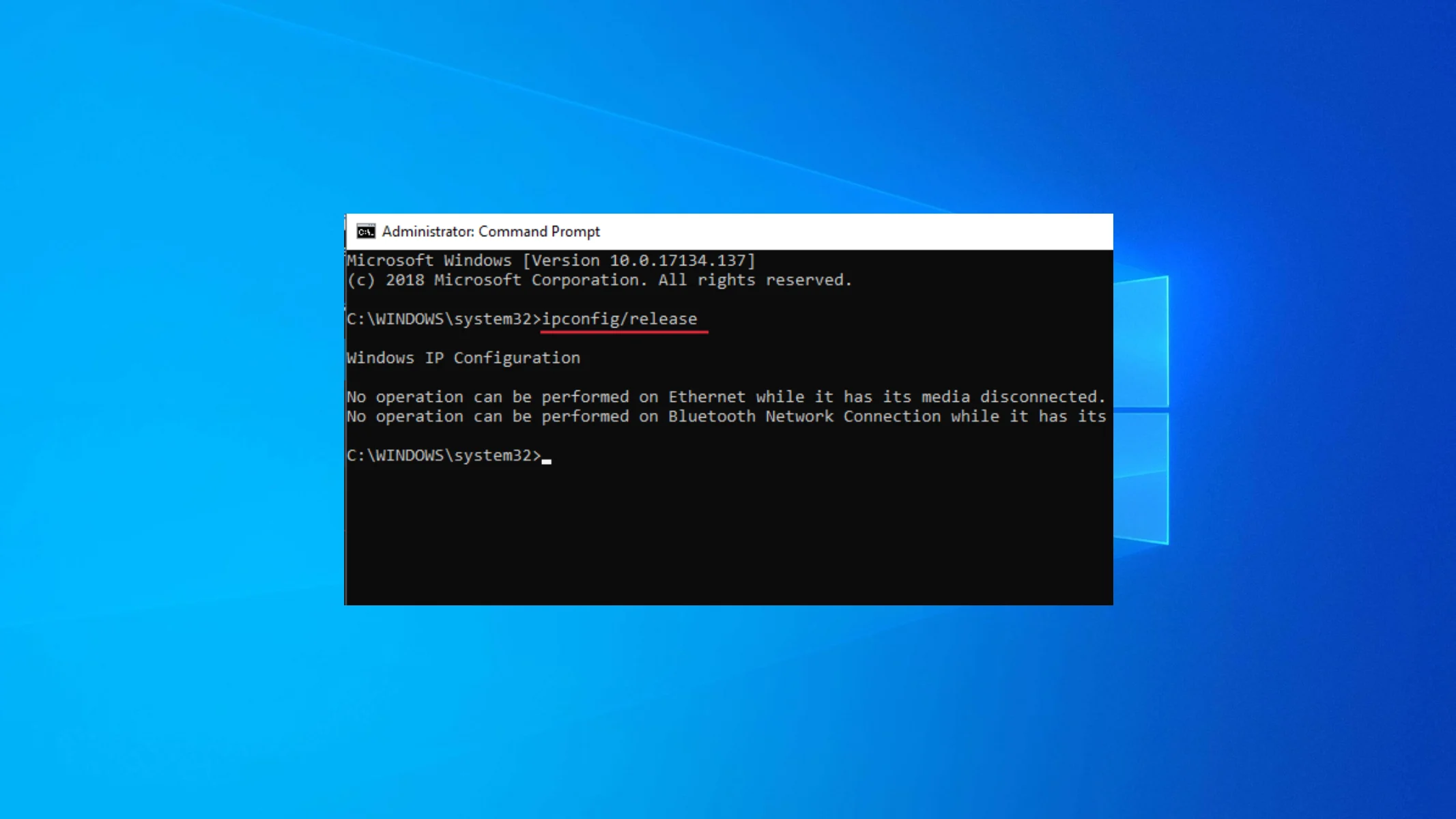 Release & Renew IP Address pada Perangkat Windows