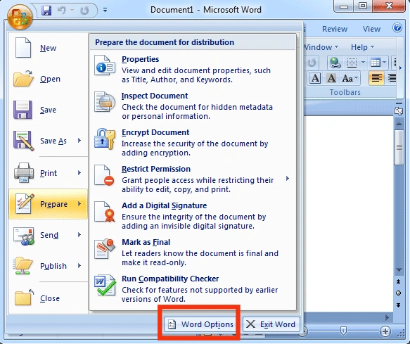 Cara Menghilangkan Garis Merah di Word 2007