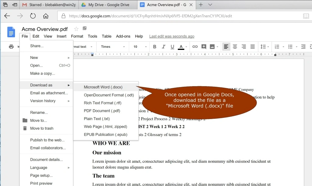 Cara Mengubah PDF ke Word Melalui Google Docs