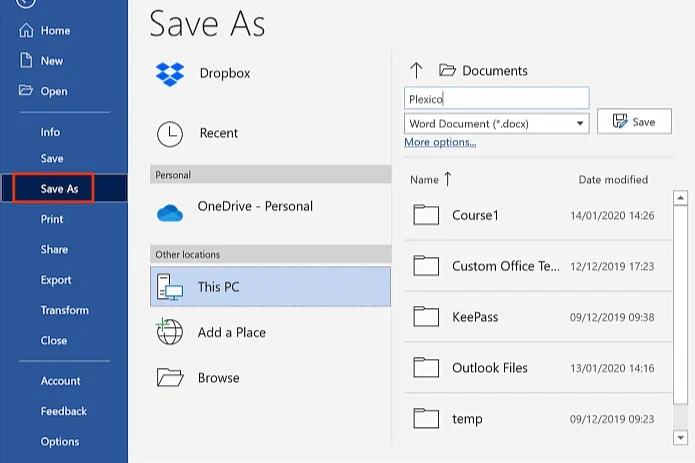 Cara Mengubah Word ke PDF dengan Save As