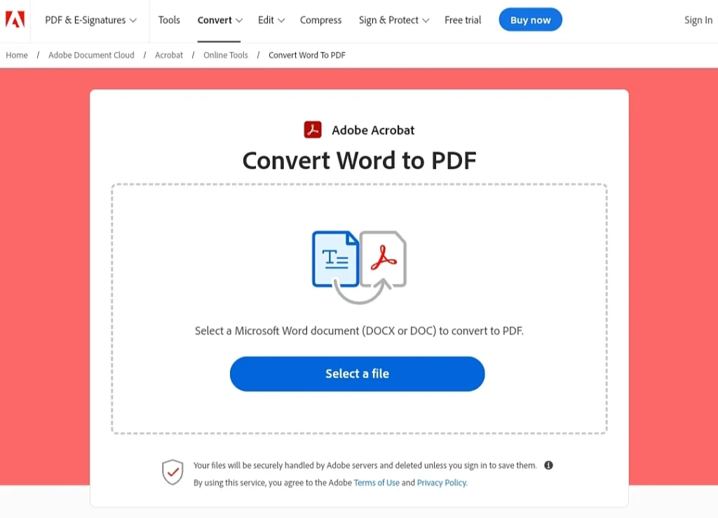 Cara Mengubah Word ke PDF Menggunakan Adobe Online