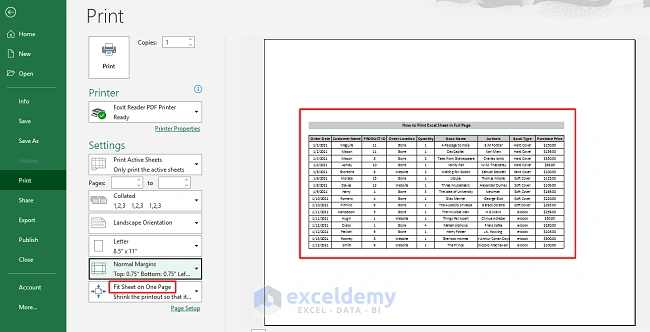 Cara Print Excel dengan Format Landscape