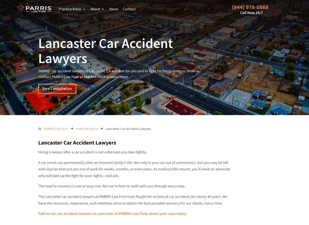 Desain Location Landing Pages