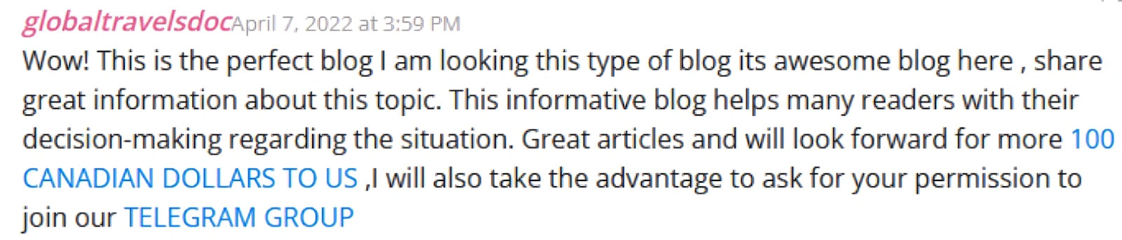 Komentar Blog atau Postingan Forum