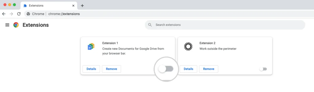 Nonaktifkan Ekstensi Browser