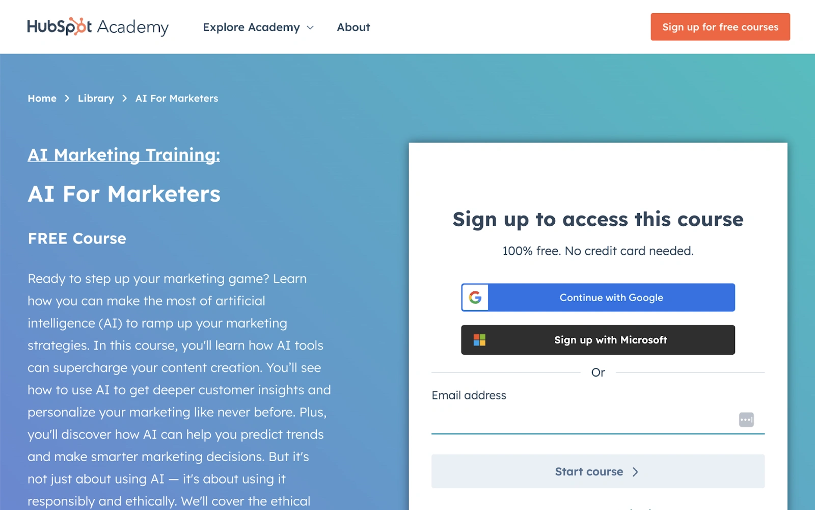 AI for Marketers dari HubSpot Academy