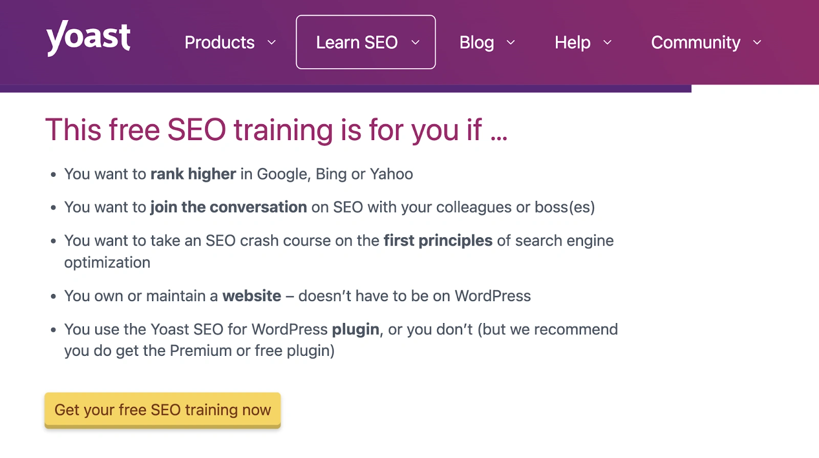 SEO for Beginners dari Yoast SEO