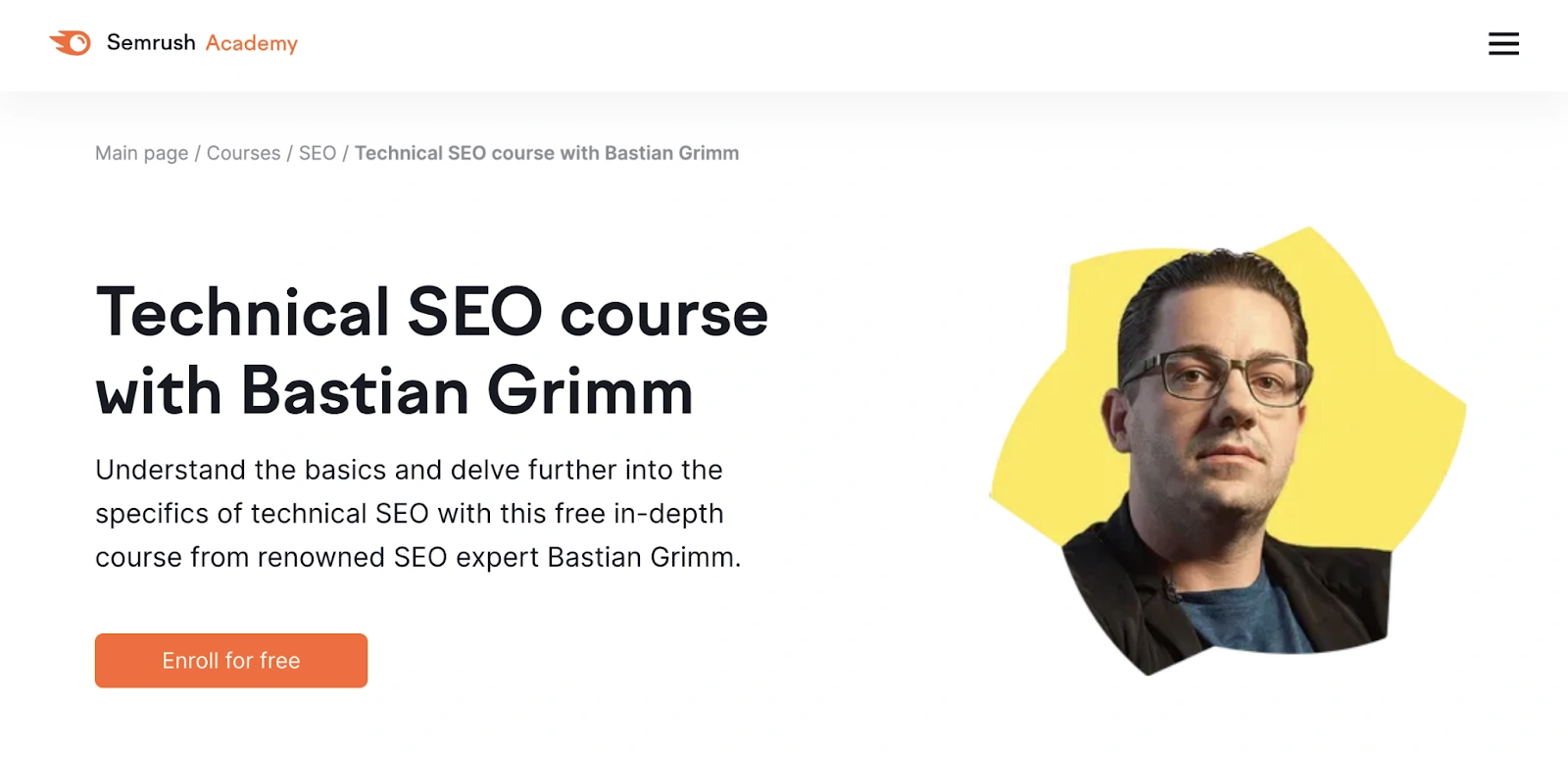 Technical SEO dari SEMrush Academy