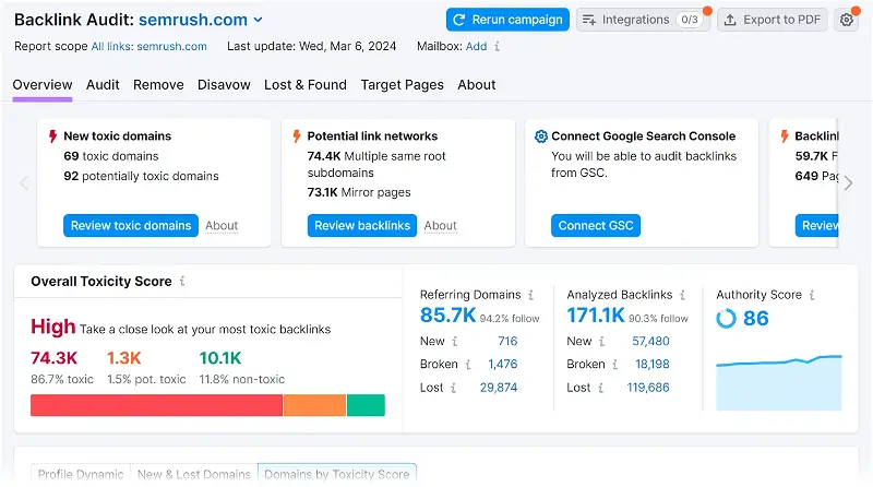 Analisis dan Pantau Backlink Profile