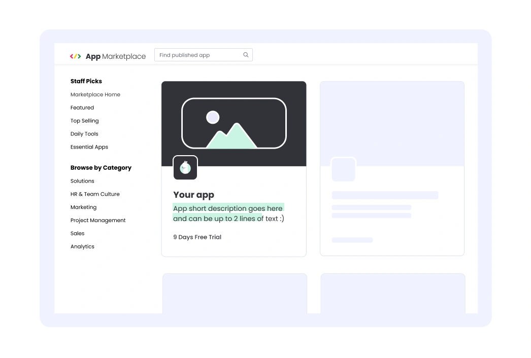 Listing Page Aplikasi