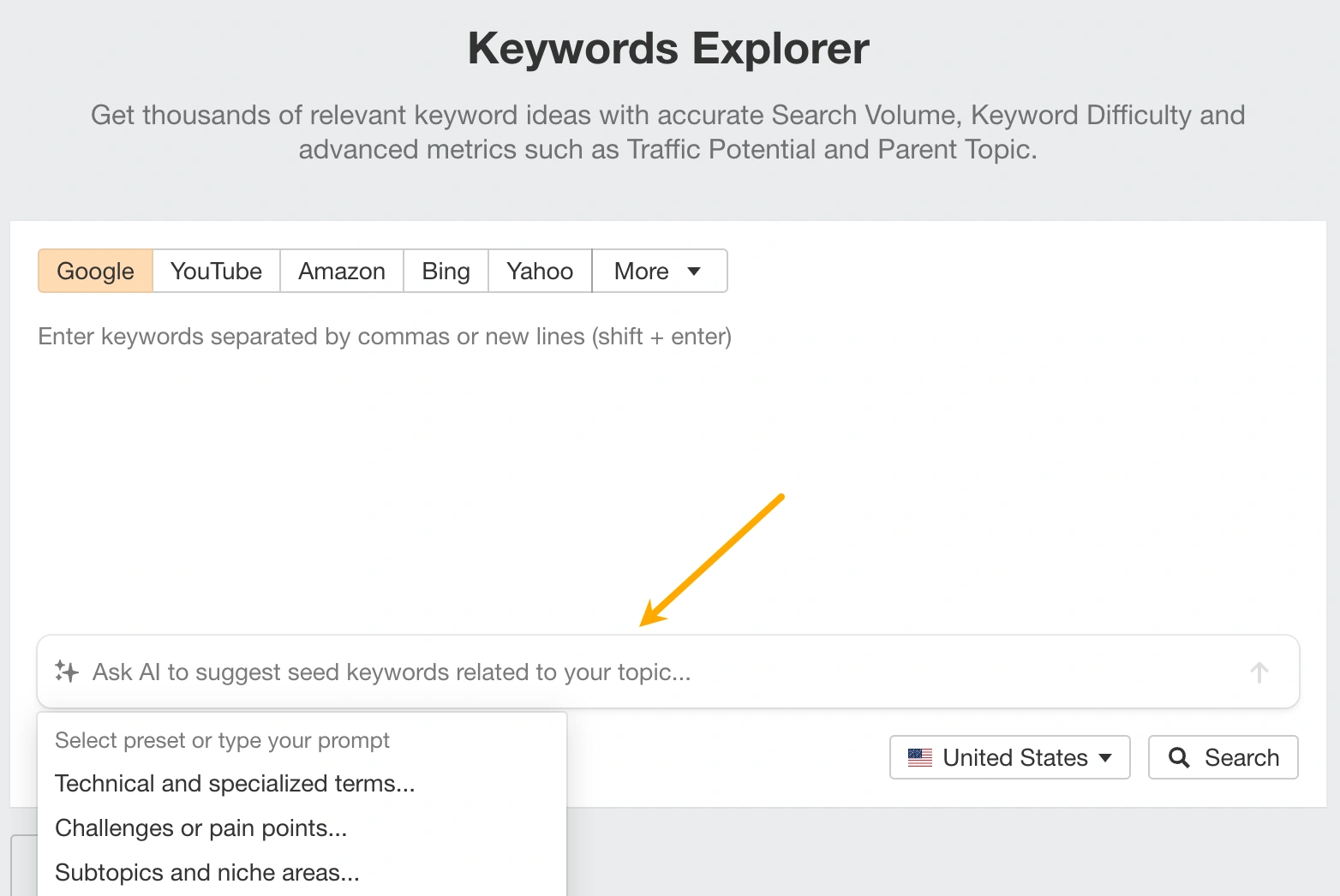 Pilih Seed Keywords yang Relevan untuk Mengembangkan Ide