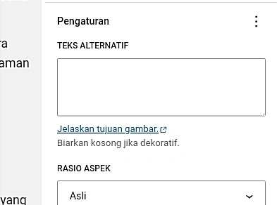 Sertakan dan Optimalkan Media Visual