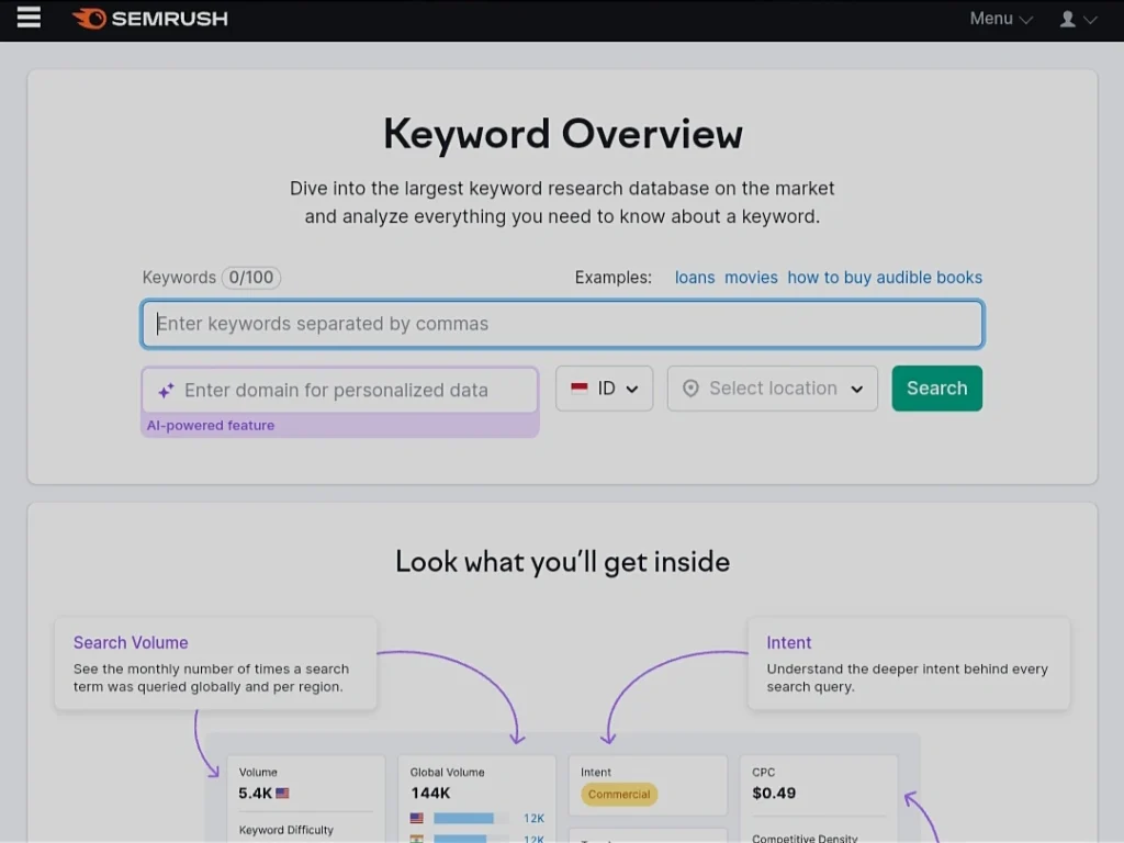 Cara Melakukan Compare Keyword Melalui Semrush