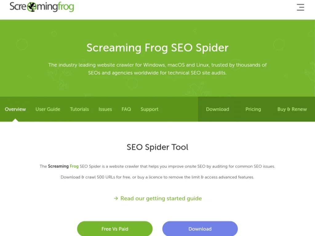 Screaming Frog SEO Spider