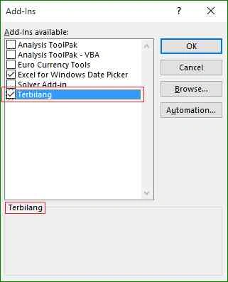Cara Membuat Terbilang Excel Menggunakan Add-In Gratis