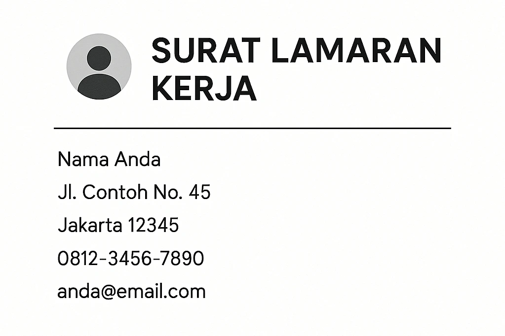 Contoh Kop Surat Lamaran Kerja