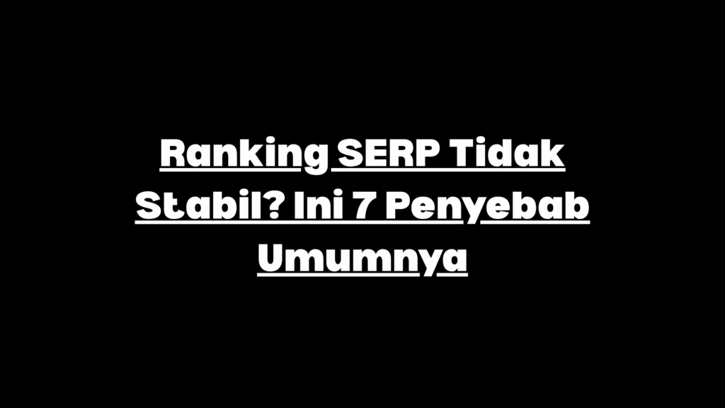 ranking serp naik turun