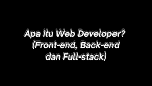 web developer adalah