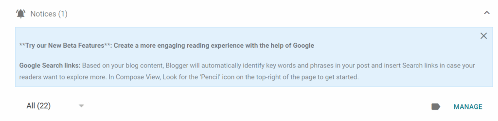 Fitur google search link blogger