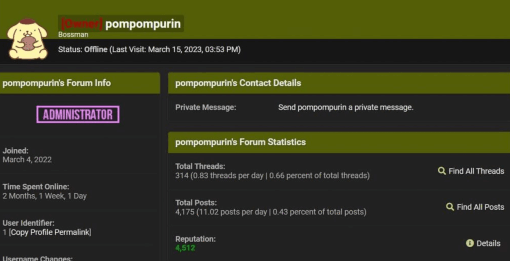 Pompompurin BreachForums